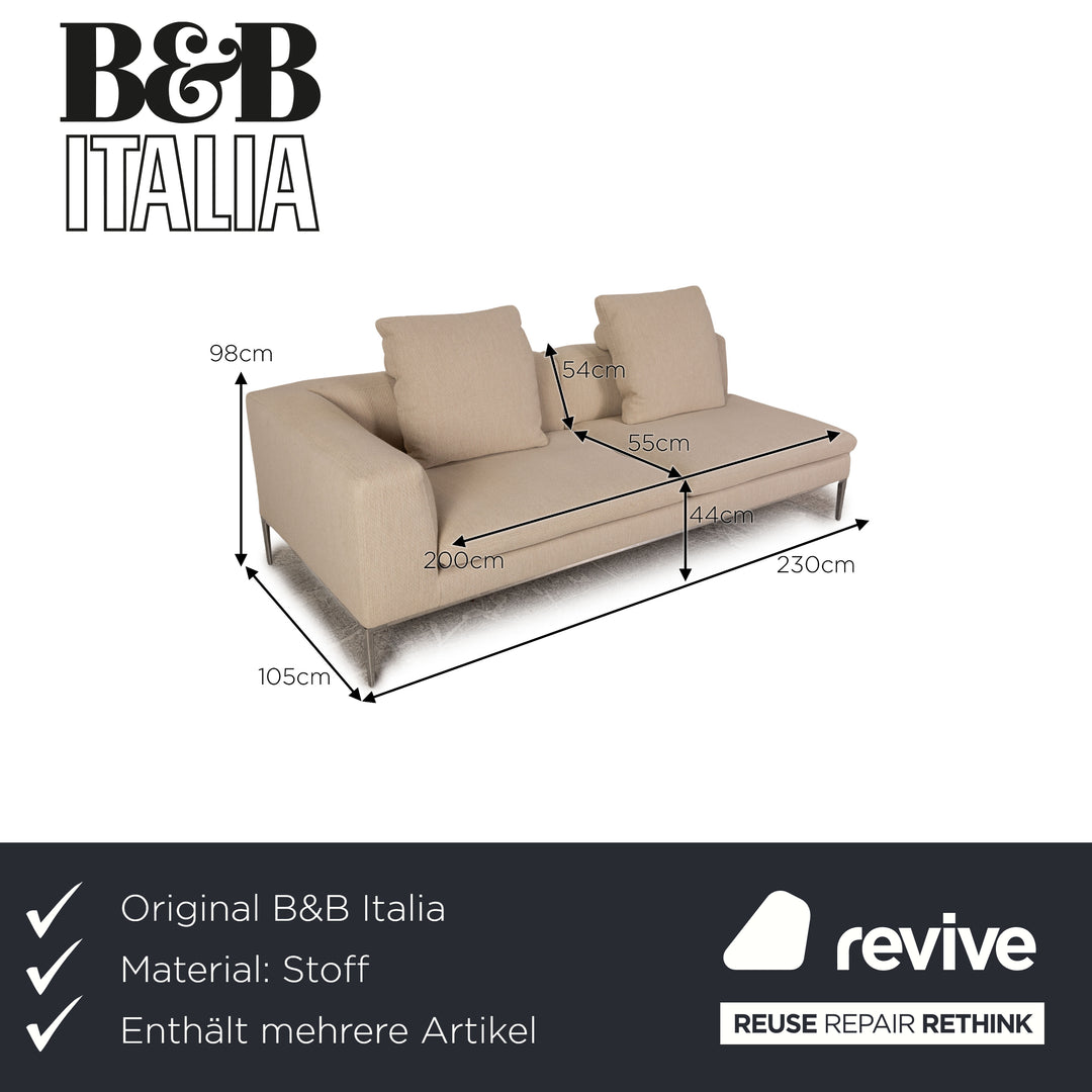 Ensemble de canapés en tissu B&amp;B Italia canapé deux places crème