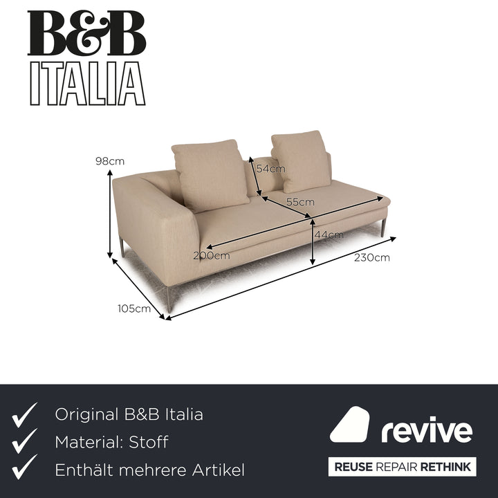 Ensemble de canapés en tissu B&amp;B Italia canapé deux places crème