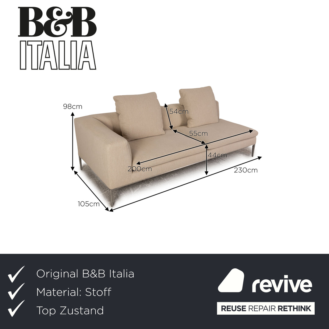 Canapé deux places en tissu crème B&amp;B Italia