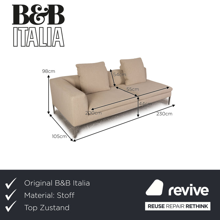 Canapé deux places en tissu crème B&amp;B Italia
