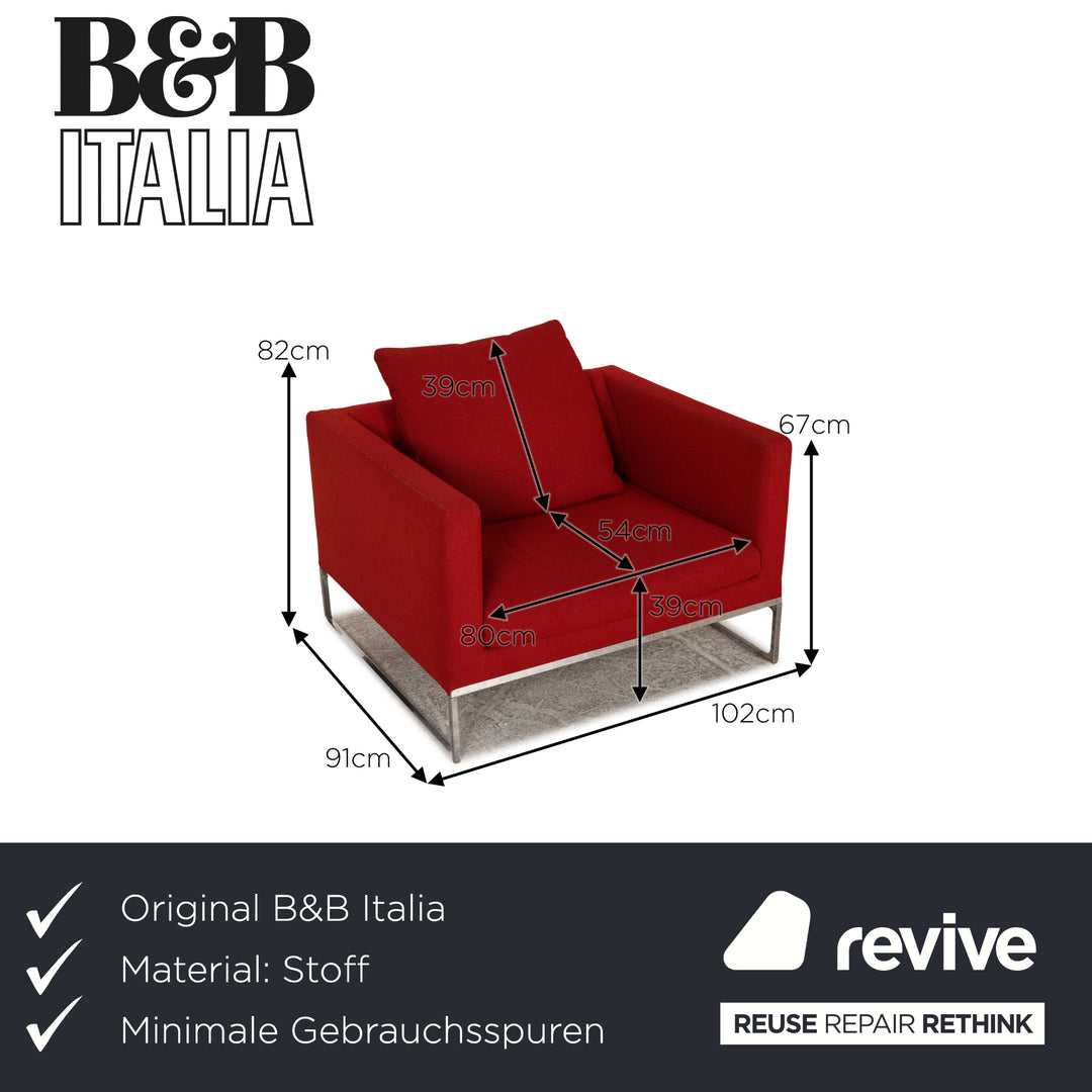 B&B Italia Tight Stoff Sessel Rot