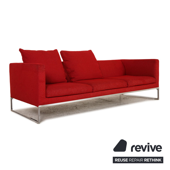 B&amp;B Italia Canapé en tissu serré Canapé trois places rouge