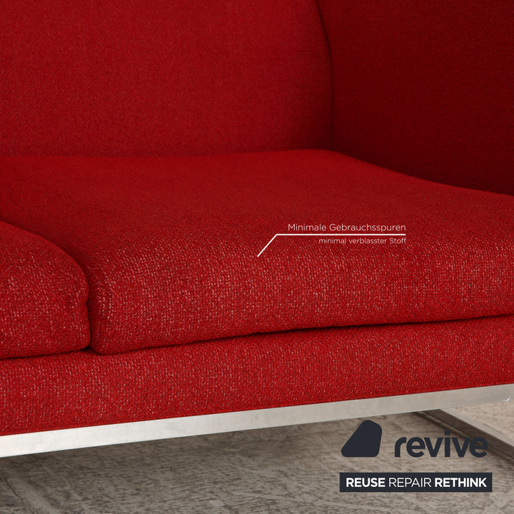 B&amp;B Italia Canapé en tissu serré Canapé trois places rouge