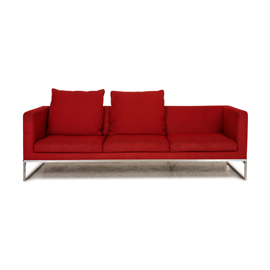 B&amp;B Italia Canapé en tissu serré Canapé trois places rouge