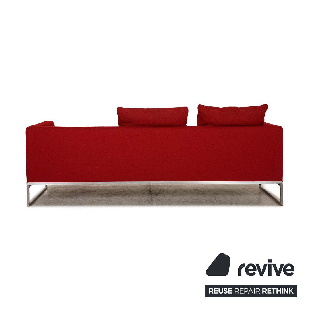 B&amp;B Italia Canapé en tissu serré Canapé trois places rouge