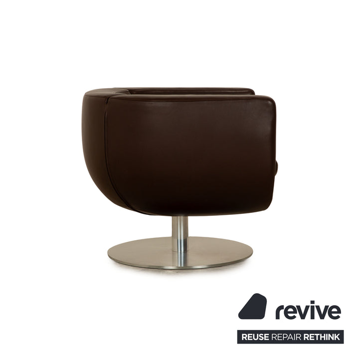 Fauteuil en cuir Tulip B&amp;B Italia marron fonction manuelle