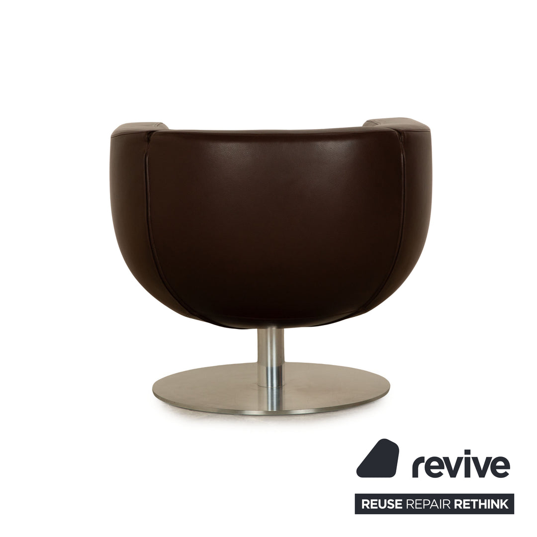 Fauteuil en cuir Tulip B&amp;B Italia marron fonction manuelle