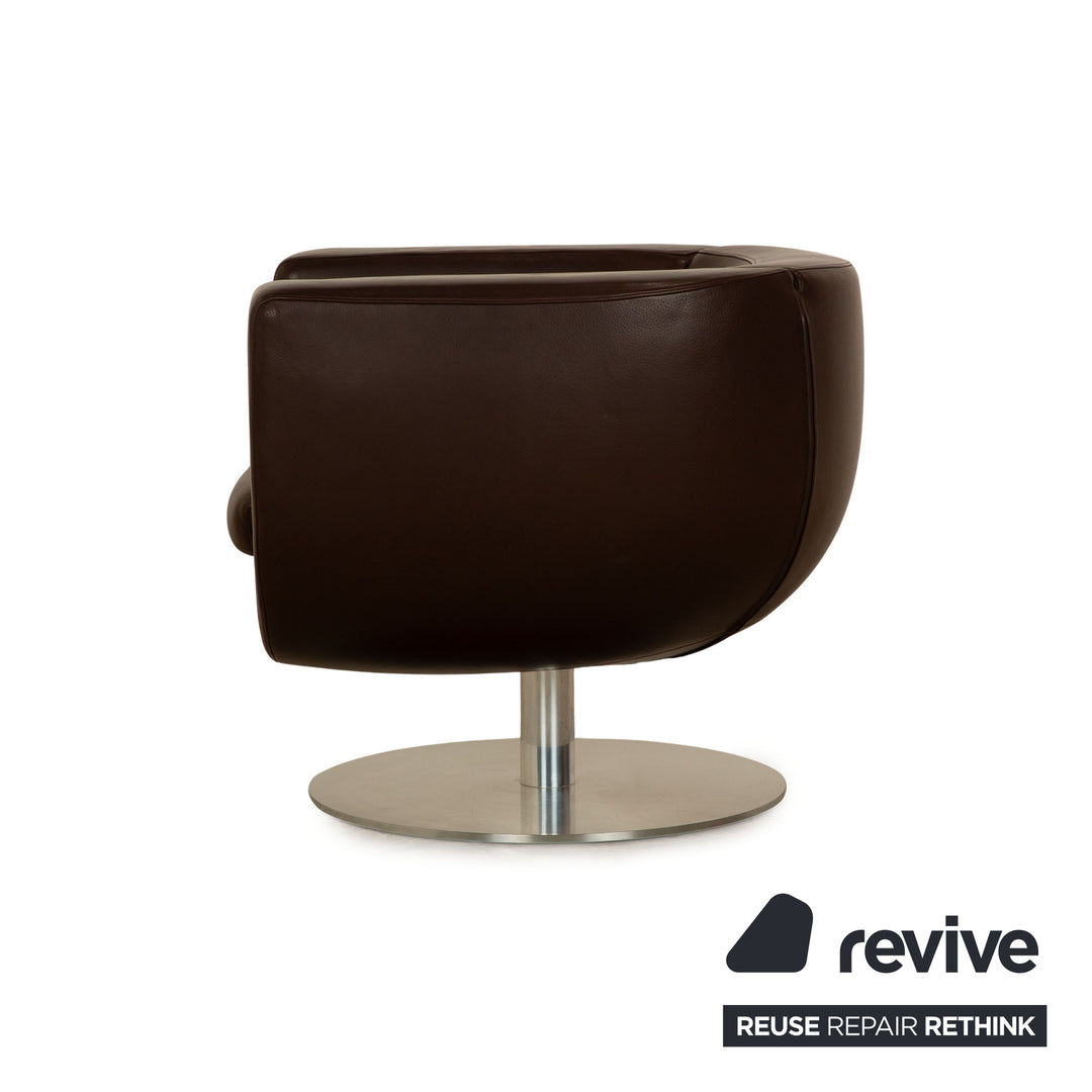 Fauteuil en cuir Tulip B&amp;B Italia marron fonction manuelle