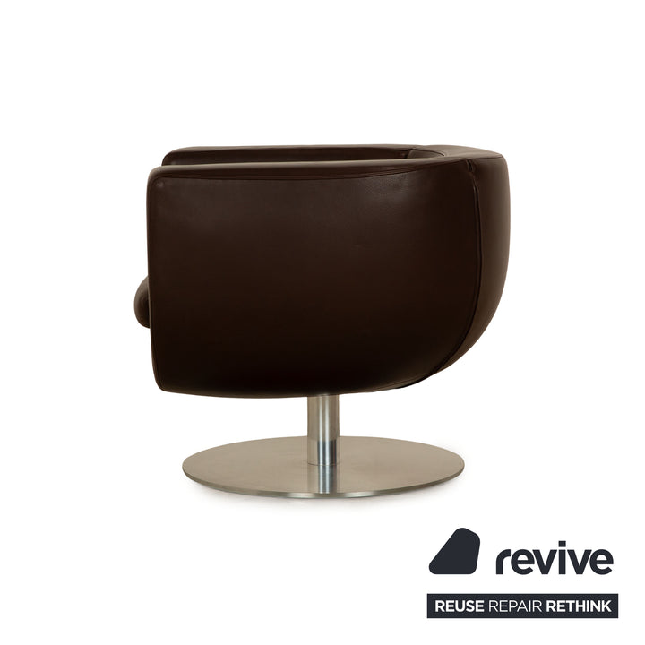 Fauteuil en cuir Tulip B&amp;B Italia marron fonction manuelle