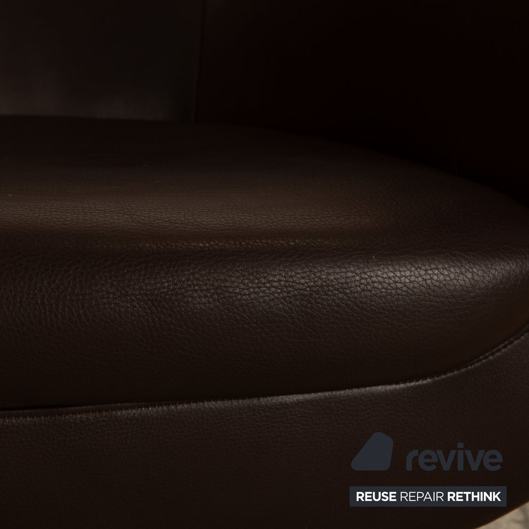 Fauteuil en cuir Tulip B&amp;B Italia marron fonction manuelle