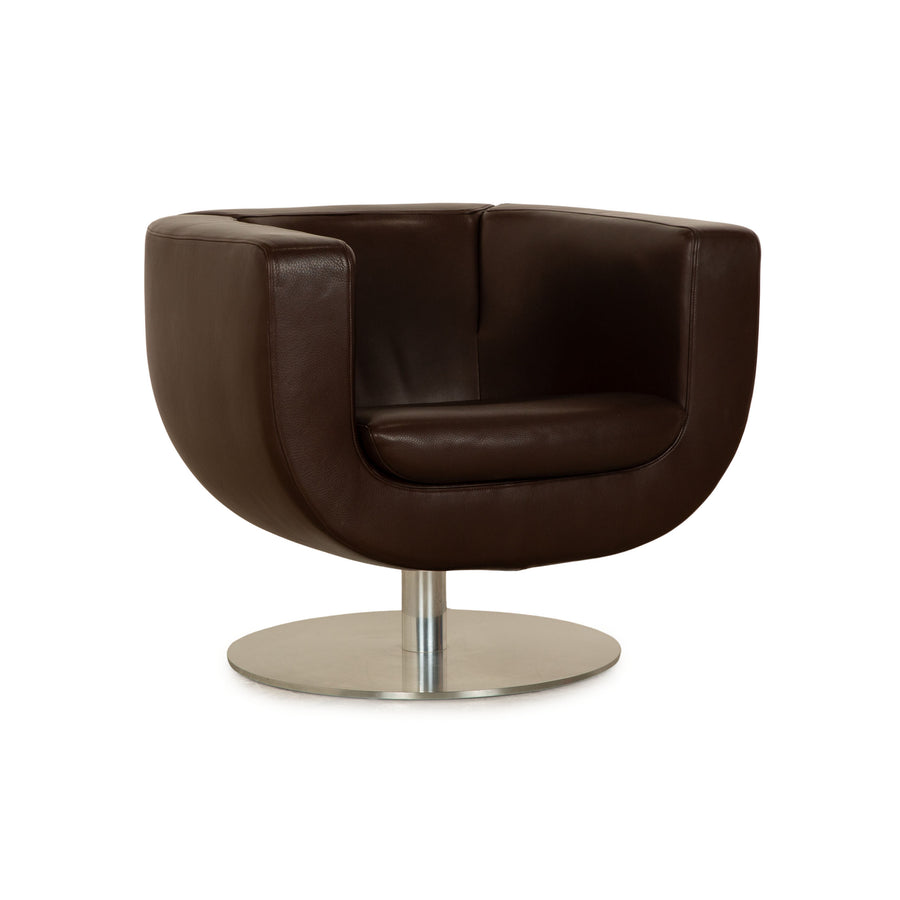 Fauteuil en cuir Tulip B&amp;B Italia marron fonction manuelle