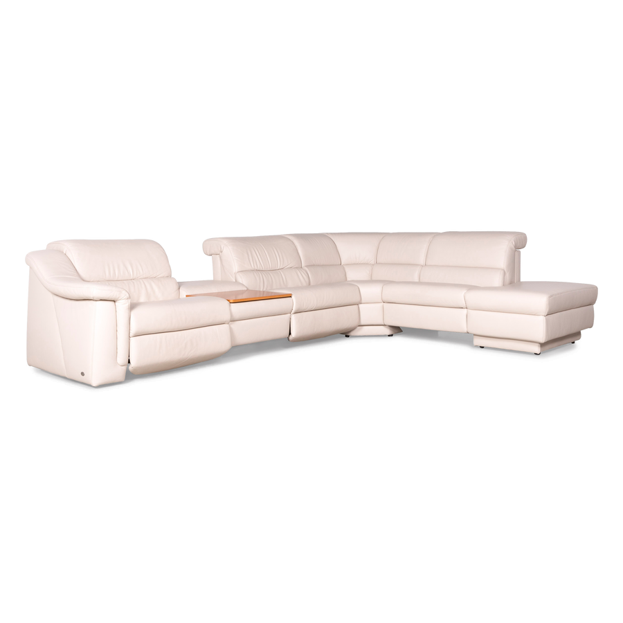 Himolla designer leather sofa beige corner sofa genuine leather #8050