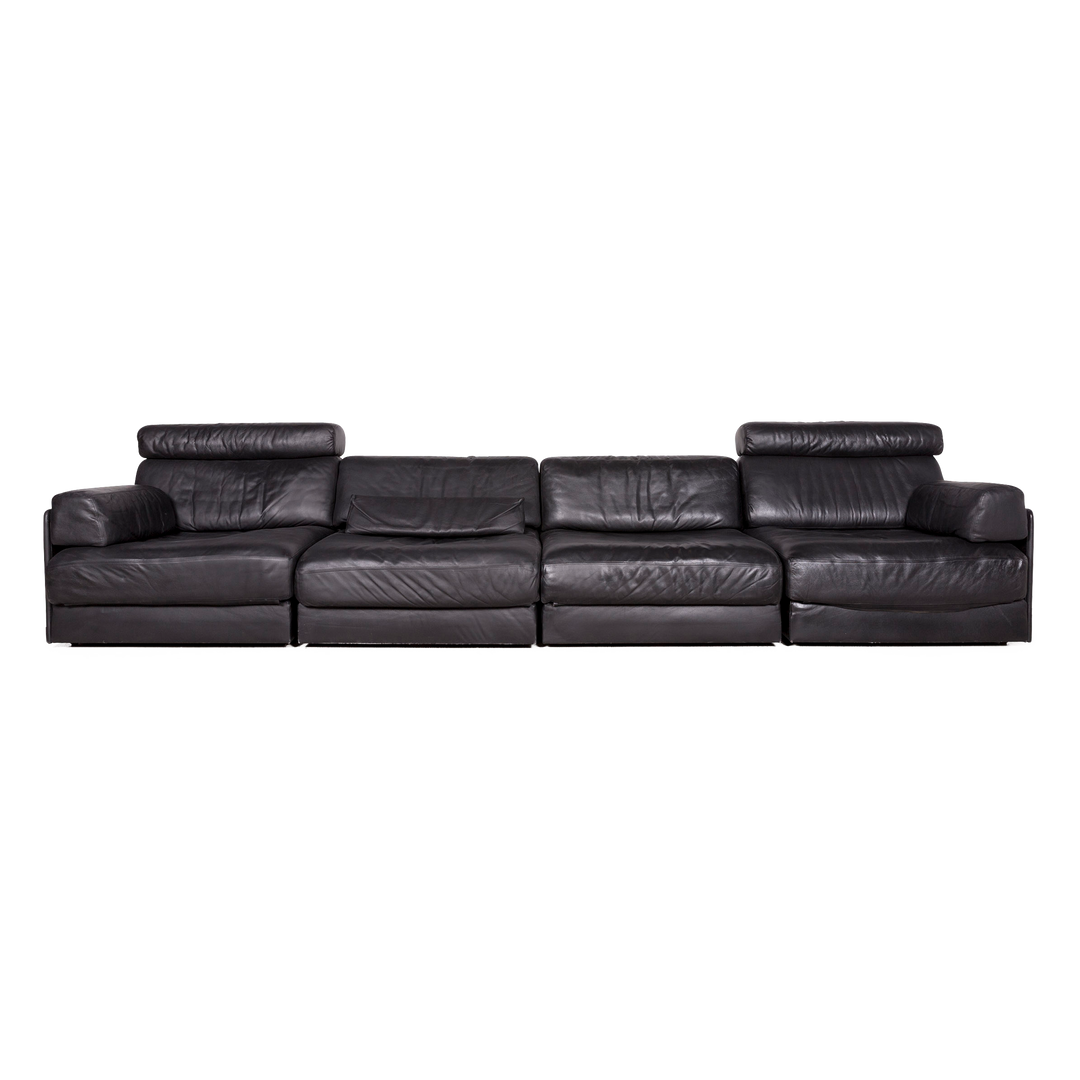 de Sede ds 77 designer leather sofa black four-seater genuine leather #6855