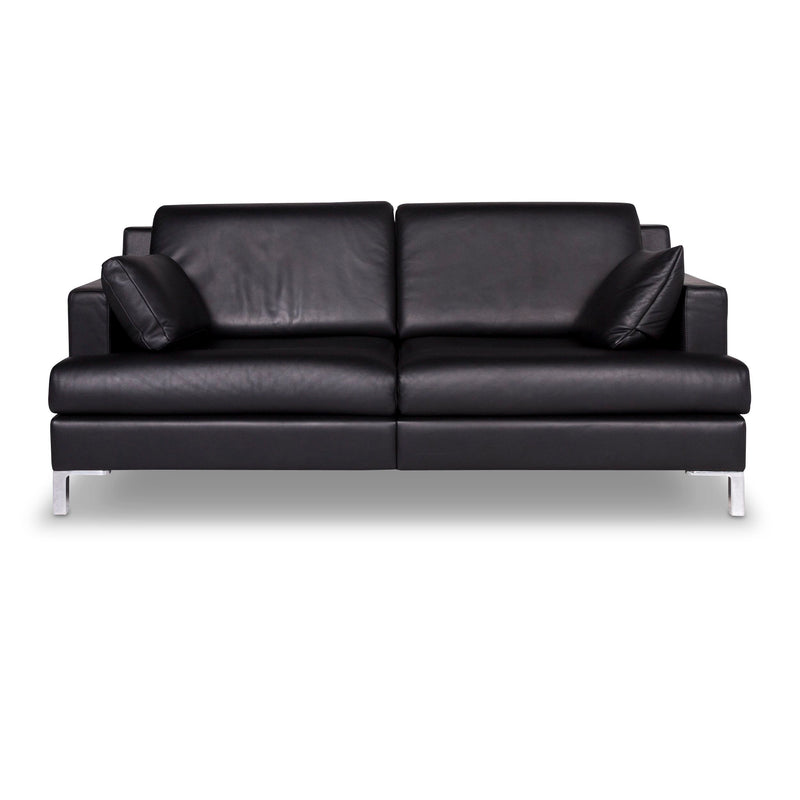 de Sede DS 740 Designer Leder Sofa Schwarz Zweisitzer Couch 