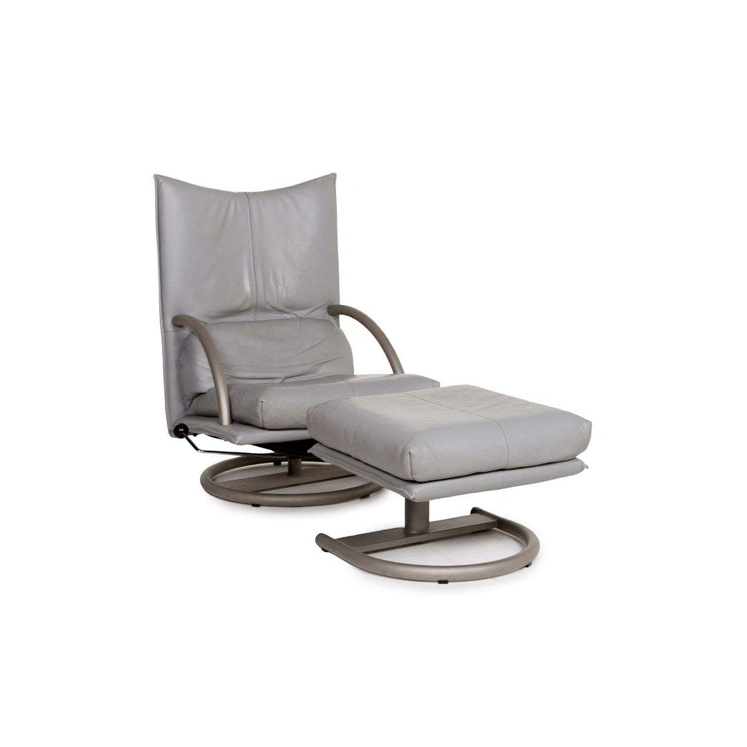 BMP Rolf Benz Leder Sessel inkl. Hocker Relaxsessel Relaxfunktion Funktion #12826