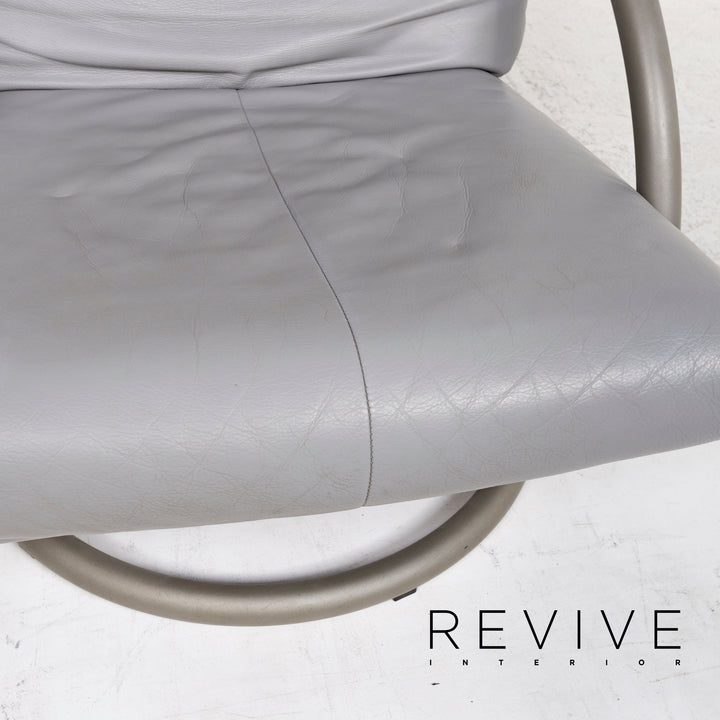 BMP Rolf Benz Leder Sessel inkl. Hocker Relaxsessel Relaxfunktion Funktion #12826