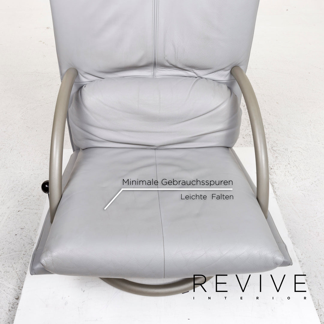 BMP Rolf Benz Leder Sessel inkl. Hocker Relaxsessel Relaxfunktion Funktion #12826