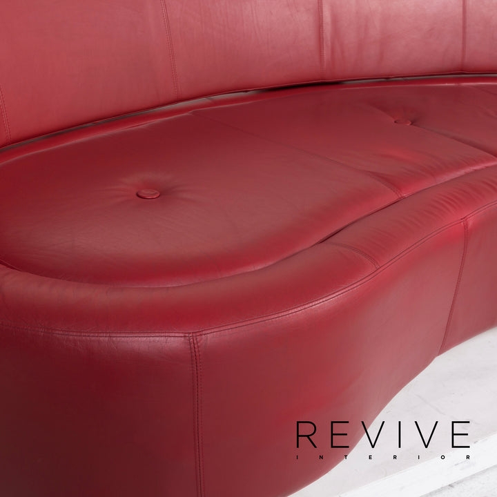 BoConcept Alpha Leder Sofa Rot Zweisitzer #12994