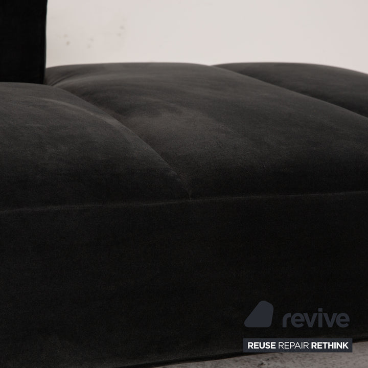 BoConcept Amsterdam Stoff Dreisitzer Grau Grün Sofa Couch Liege