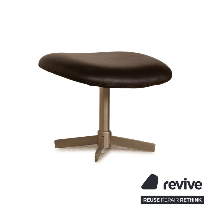 BoConcept Athena Relax Leather Stool Brown Dark Brown