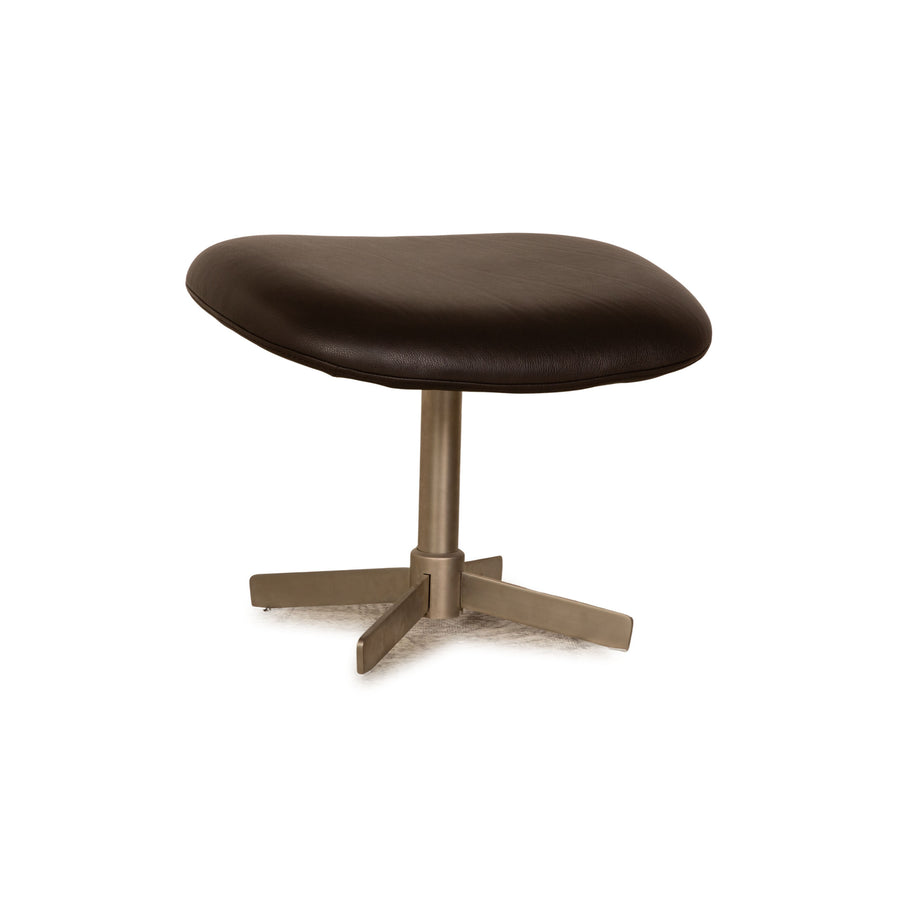 BoConcept Athena Relax Leather Stool Brown Dark Brown