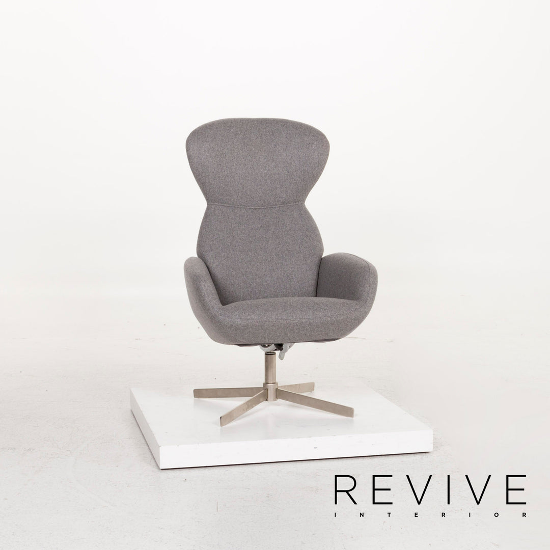BoConcept Athena fabric armchair incl. stool gray relax armchair function relaxation function #12859