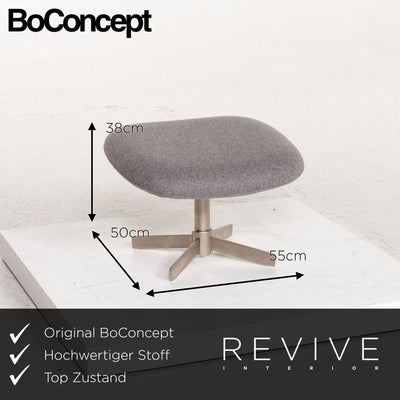 BoConcept Athena Stoff Sessel inkl. Hocker Grau Relaxsessel Funktion Relaxfunktion #12859
