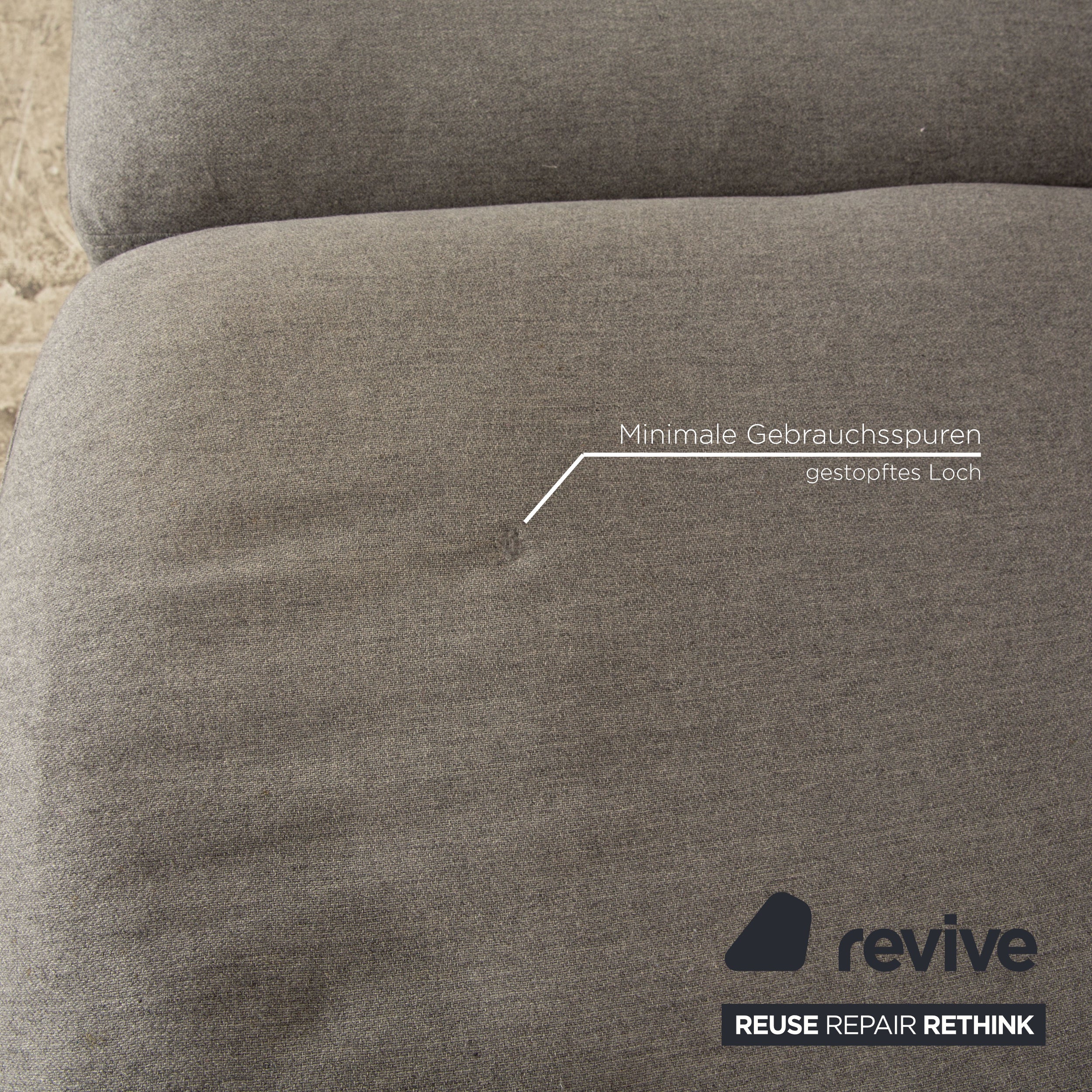 BoConcept Carlton Fabric Three Seater Gray Sofa Couch