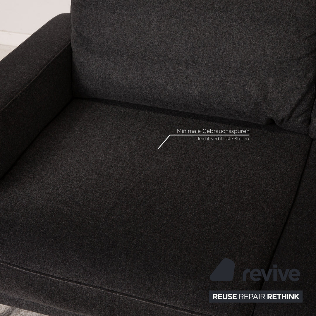 BoConcept Carlton Fabric Corner Sofa Gray Dark Gray Sofa Couch