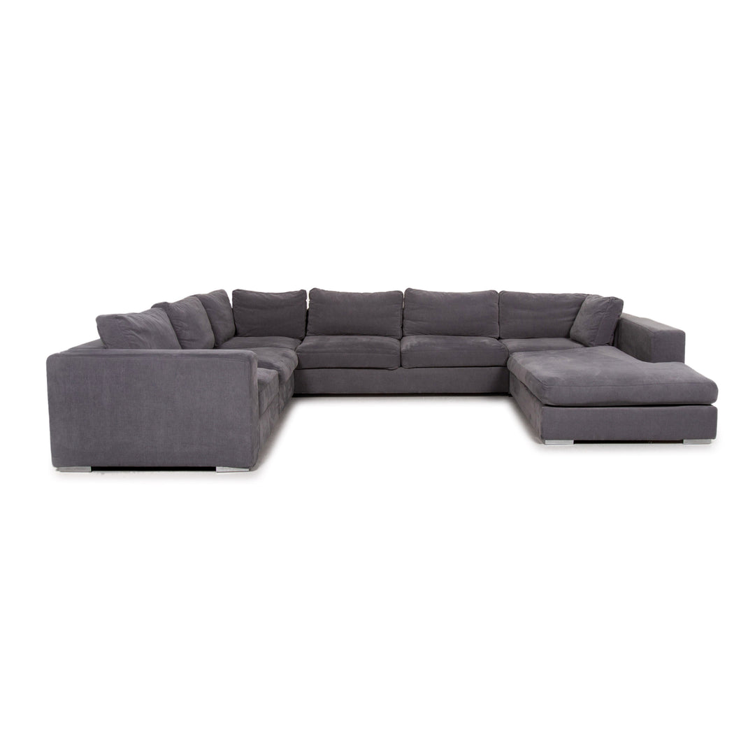 BoConcept Cenova Stoff Ecksofa Grau Sofa Couch #13463