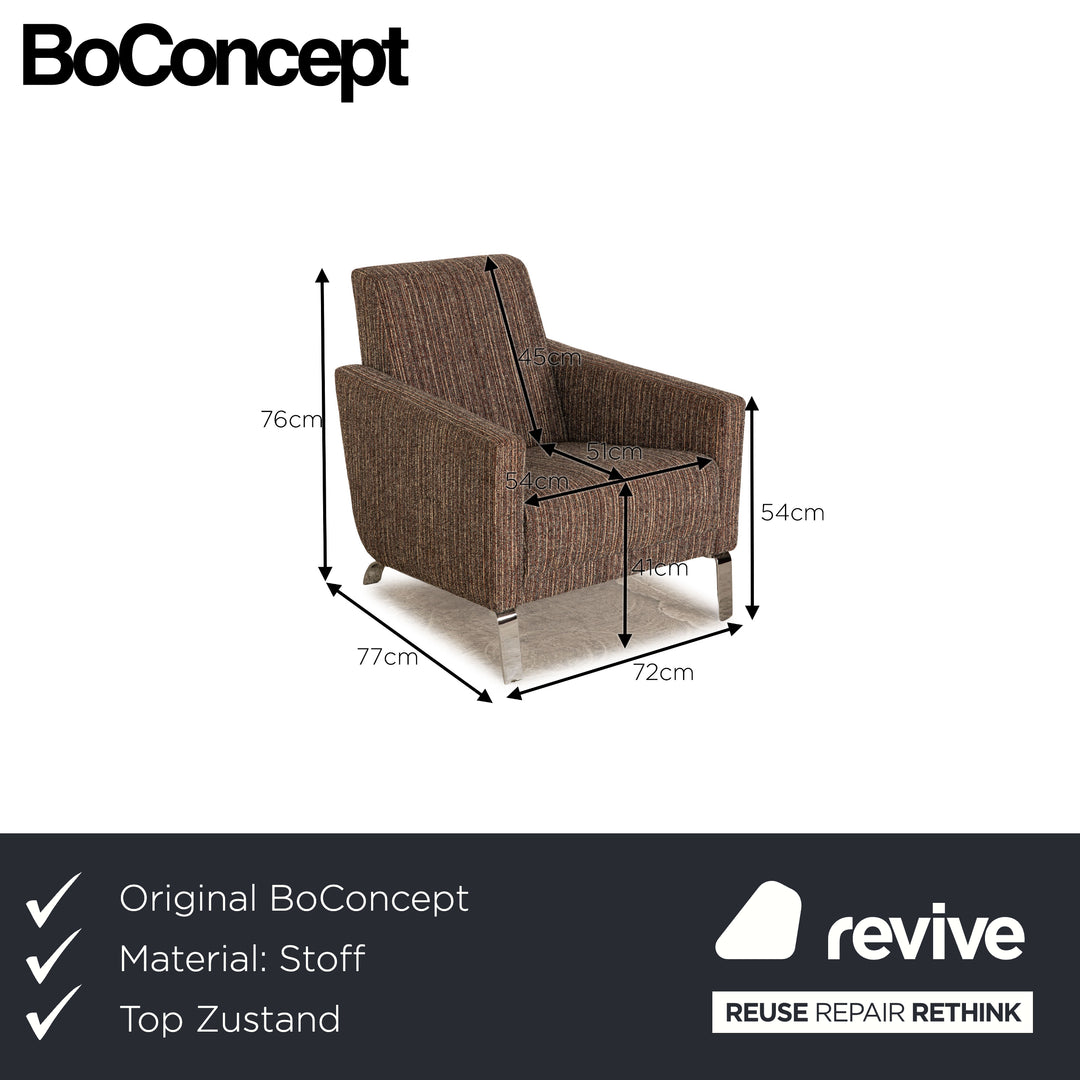 BoConcept Fly fabric armchair brown