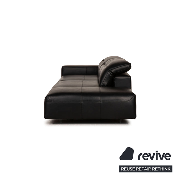 BoConcept Hampton Leather Sofa Black Three seater couch function