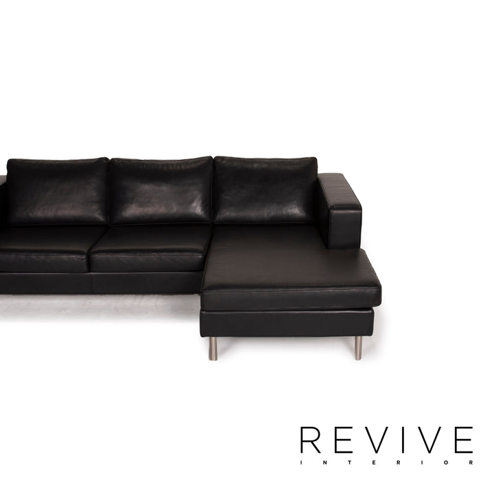 BoConcept Indivi Leather Sof Black corner sofa