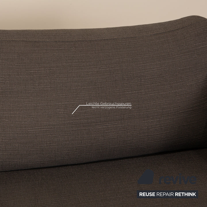 BoConcept Indivi Stoff Ecksofa Grau Sofa Couch Recamiere links