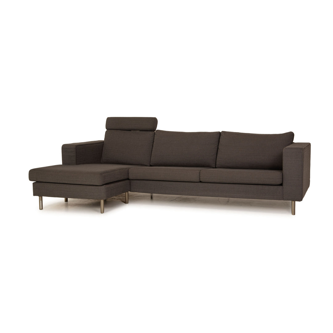 BoConcept Indivi Stoff Ecksofa Grau Sofa Couch Recamiere links