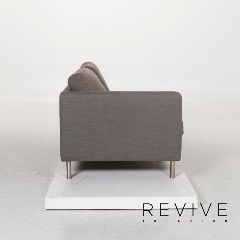 BoConcept Indivi Stoff Sofa Grau Zweisitzer Couch 