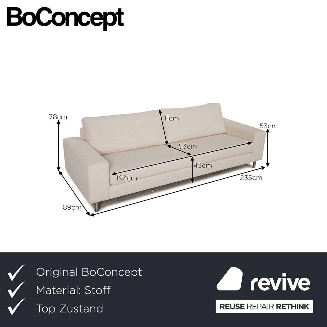 BoConcept Indivi Stoff Sofa Weiß Zweisitzer Couch