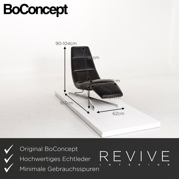 BoConcept leather lounger black relax function function #12605