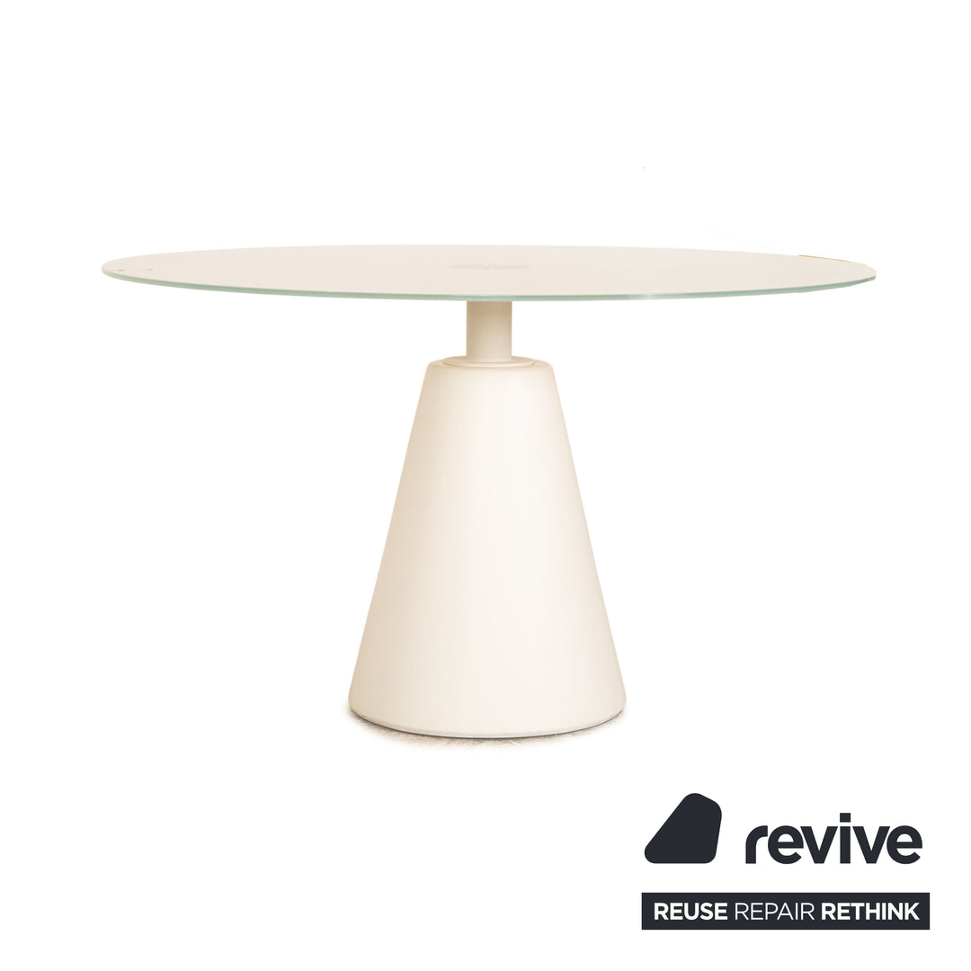 BoConcept Madrid Glass Dining Table White Round 125 x 125 cm