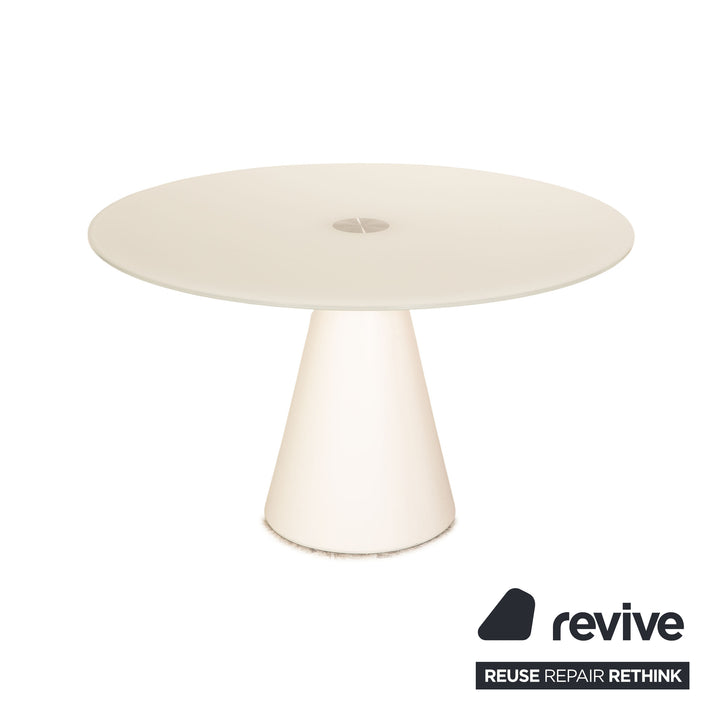 BoConcept Madrid Glass Dining Table White Round 125 x 125 cm