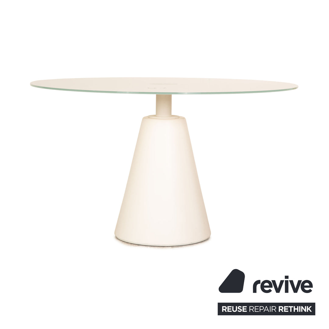 BoConcept Madrid Glass Dining Table White Round 125 x 125 cm