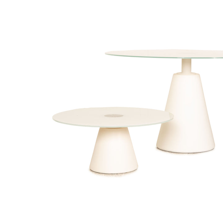 BoConcept Madrid glass table set white dining table coffee table