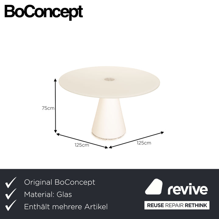 BoConcept Madrid glass table set white dining table coffee table
