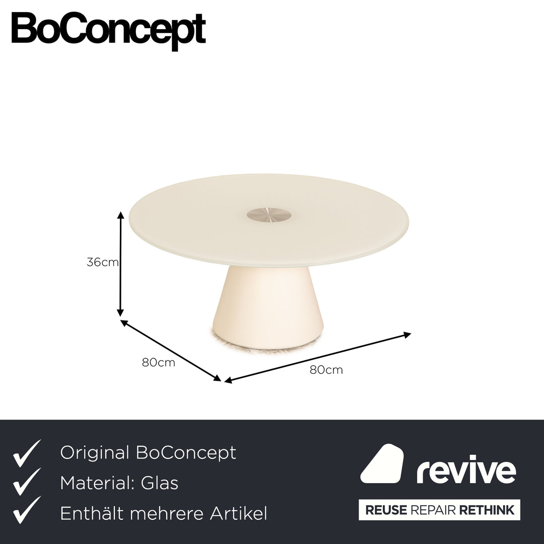 BoConcept Madrid glass table set white dining table coffee table