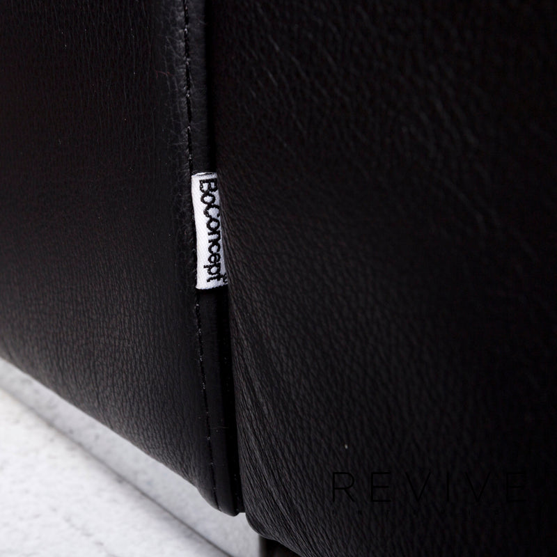 BoConcept Mezzo Leder Ecksofa Schwarz Sofa Couch 