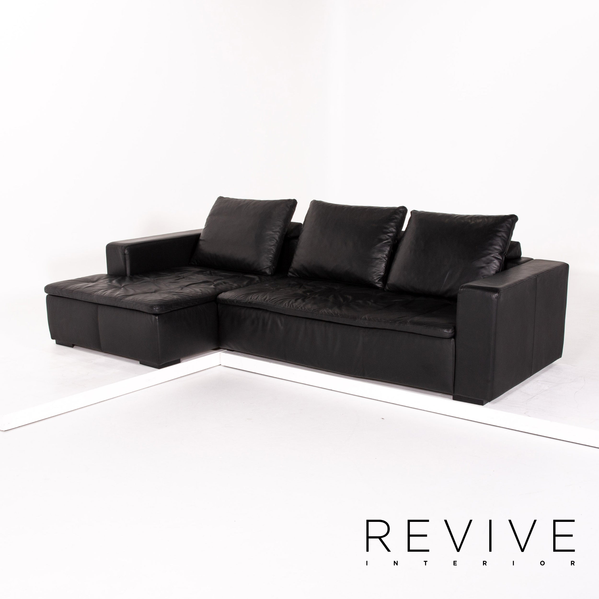 BoConcept Ecksofa Mezzo Schwarz Leder - 2. Hand - Revive.de