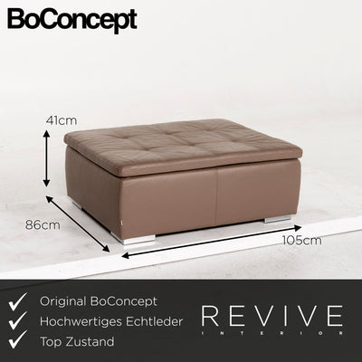 BoConcept Mezzo Leder Hocker Braun Graubraun Ottoman #13064