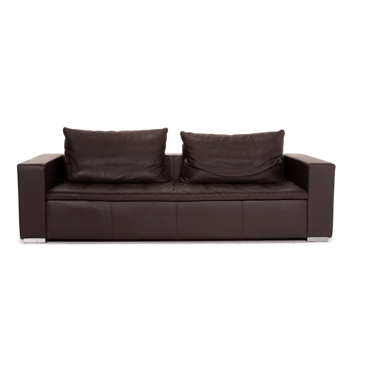 BoConcept Mezzo Leder Sofa Braun Dunkelbraun Dreisitzer Couch #15498