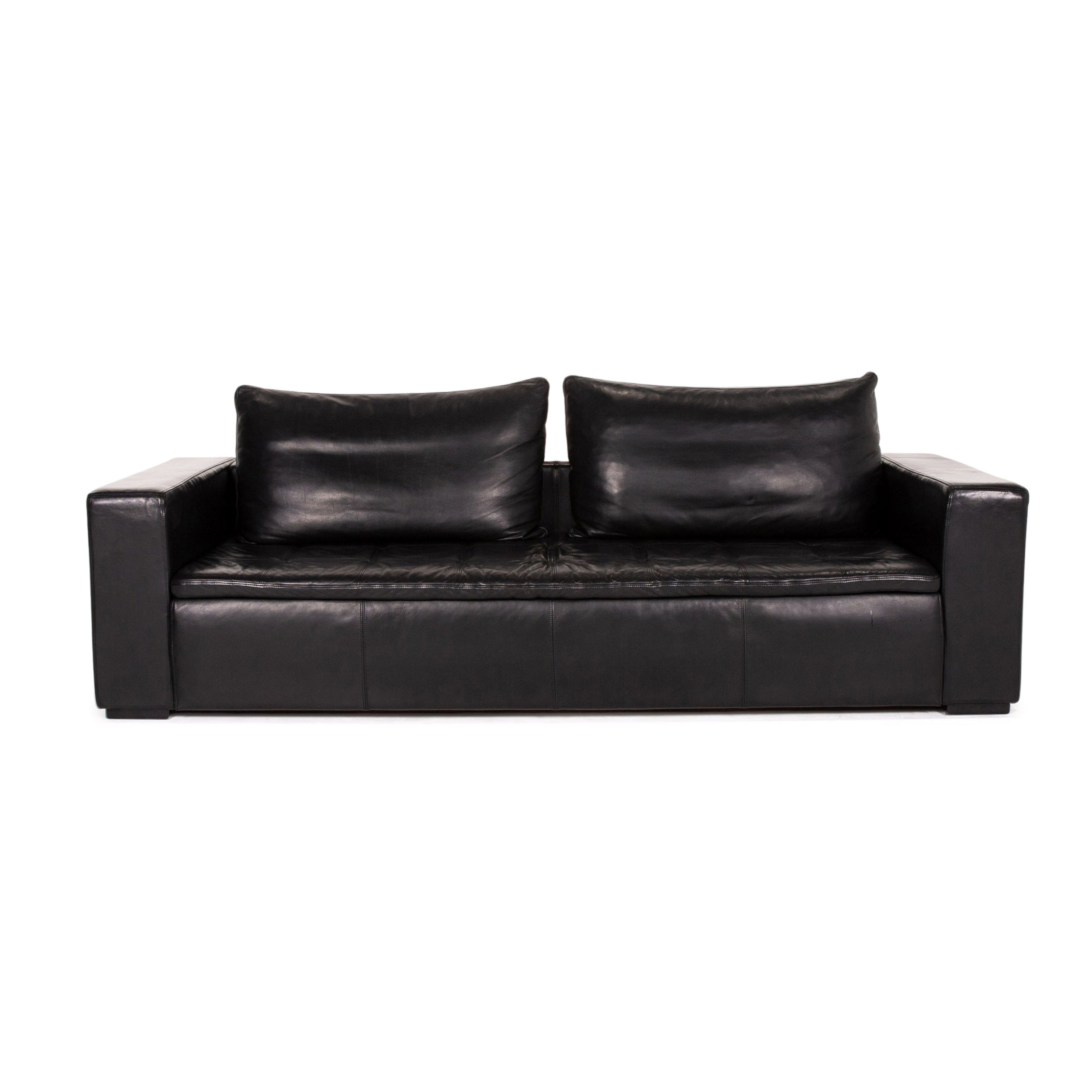 BoConcept Dreisitzer Mezzo Schwarz Leder - 2. Hand - Revive.de