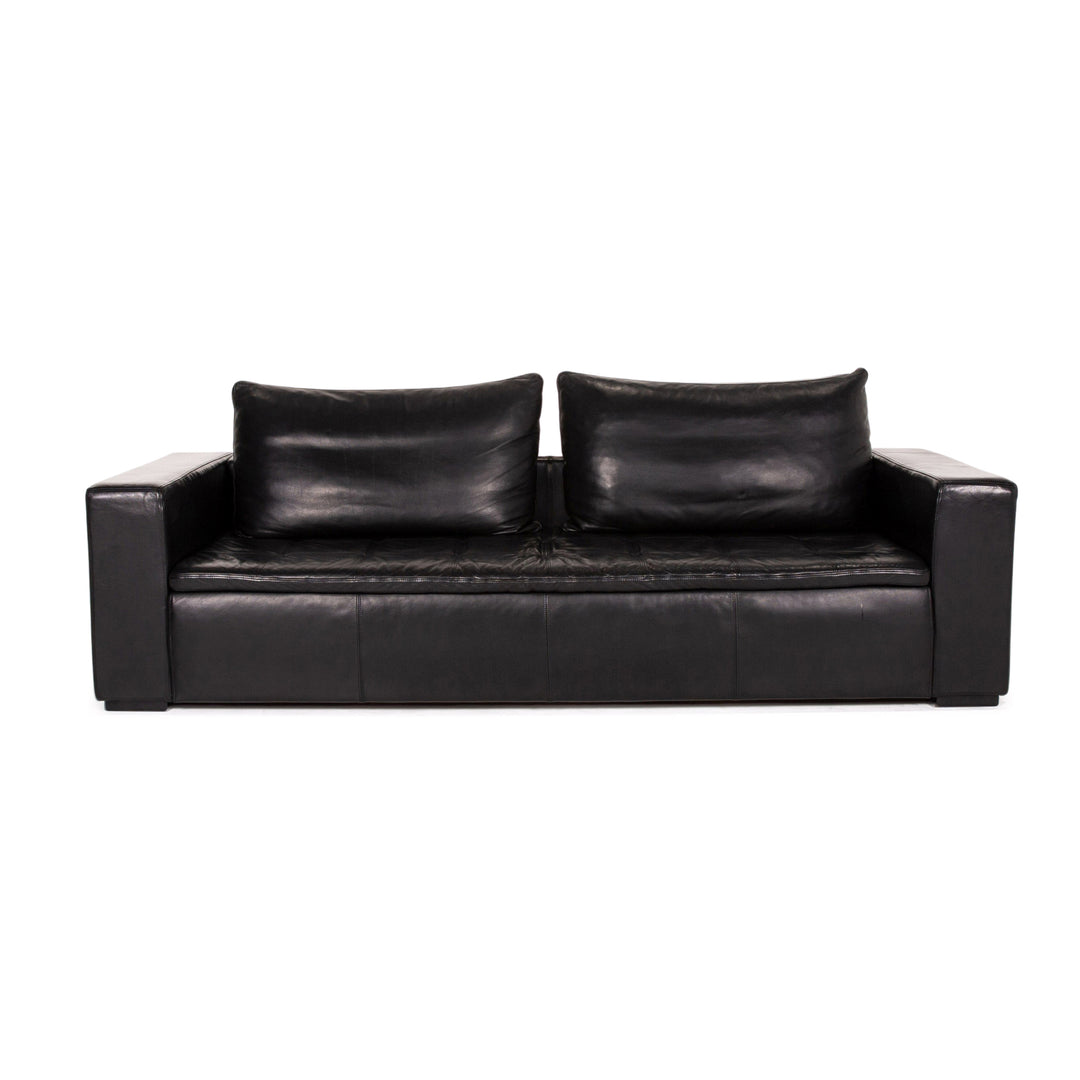 BoConcept Mezzo Leder Sofa Schwarz Dreisitzer Couch #14642